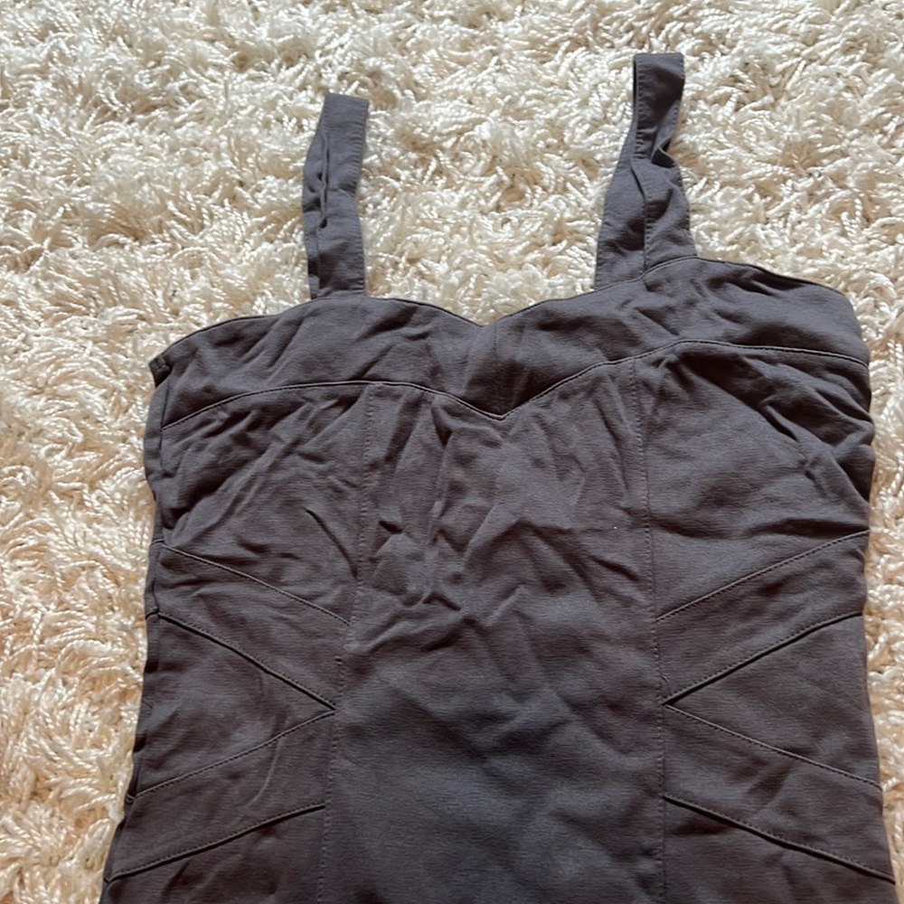 Gray fitted summer dress